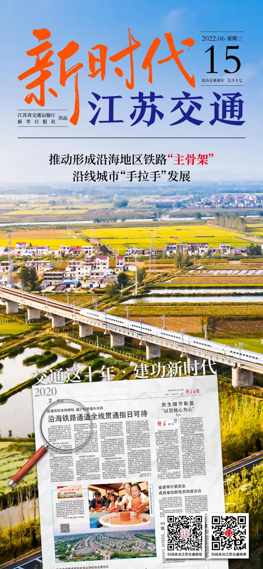 新时代江苏交通｜推动形成沿海地区铁路“主骨架” 沿线城市“手拉手”发展